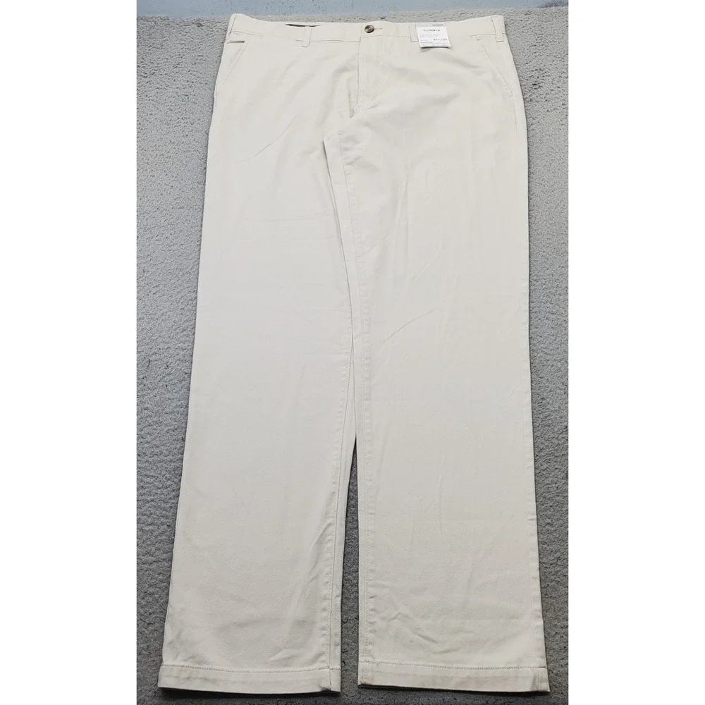 Sonoma Chino Pants Mens 40/36 Tan Flexwear Stretch Slash Pocket Straight Leg
